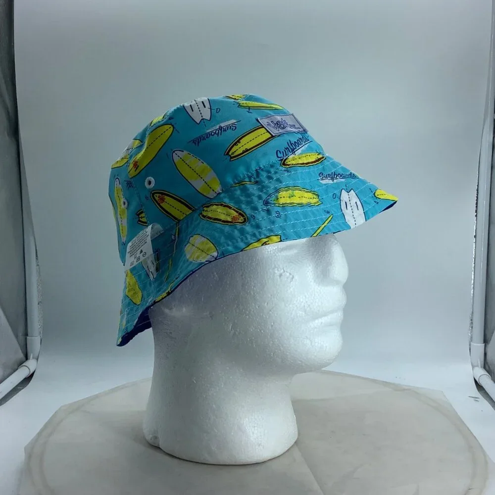 UV Skinz Reversible Adjustable Surfboards Bucket Sun‎ Hat Child 8 Swim Friendly